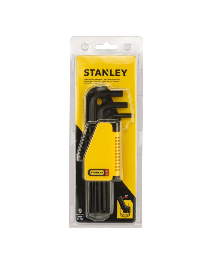 Juego de llaves allen largos tipo bola 1.5 a 10mm 9 piezas Stanley