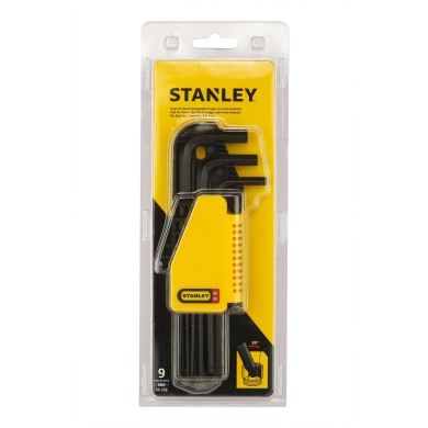 Juego de llaves allen largos tipo bola 1.5 a 10mm 9 piezas Stanley