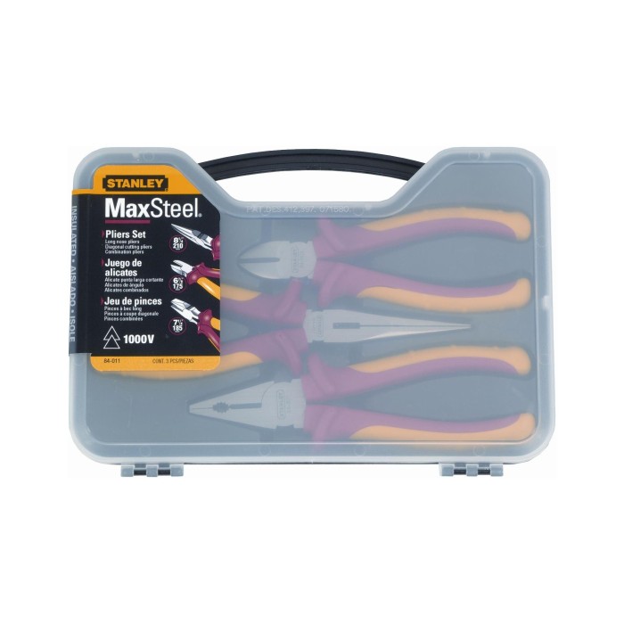 Juego de alicates mixtos aislados 1000V VDE 3 piezas Stanley