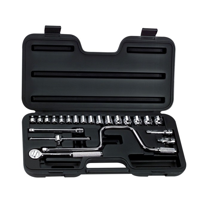 Juego de dados y accesorios 3/8 de 6 a 22mm 23 piezas 6pt  Stanley