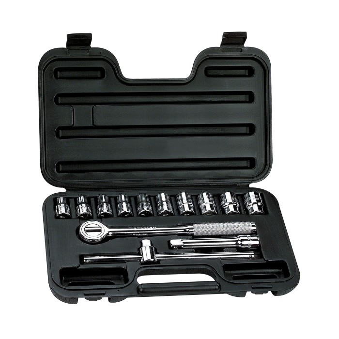 Juego de dados y accesorios 1/2 de 10 a 22mm 14 piezas