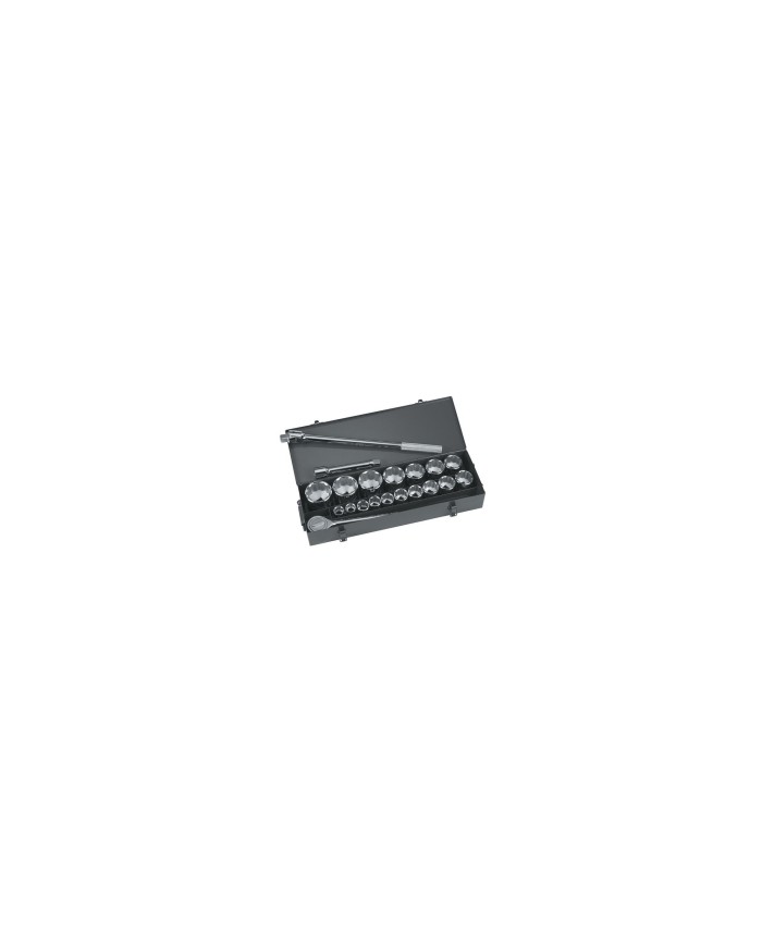 Juego de dados y Accesorios 3/4 de 7/8 a 2" 3/8 21 piezas