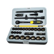 Juego de dados y accesorios 1/2 de 8 a 32mm 30 piezas 6pt Stanley