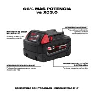 PROMO MILWAUKEE: Torre de iluminación led 2500 lúmenes (2131-20), GRATIS Batería M18™ REDLITHIUM™ XC 5.0 AMP (48-11-1850)
