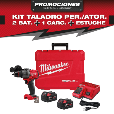 PROMO MILWAUKEE: Taladro inalámbrico percutor / atornillador 1/2"  M18™ Milwaukee