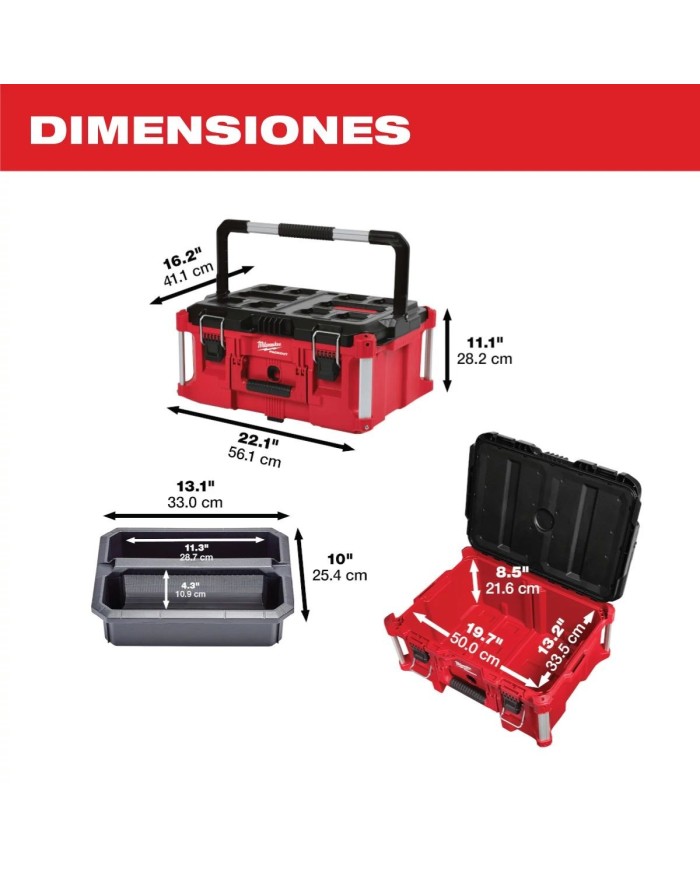 PROMO MILWAUKE: Caja de herramientas con ruedas PACKOUT™ GRATIS Caja PACKOUT 6" 5/8 y Caja PACKOUT 11" 1/8