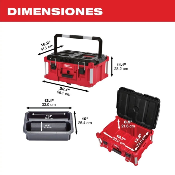 PROMO MILWAUKE: Caja de herramientas con ruedas PACKOUT™ GRATIS Caja PACKOUT 6" 5/8 y Caja PACKOUT 11" 1/8