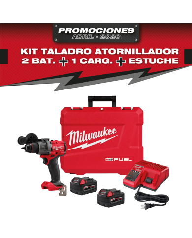PROMO MILWAUKEE: Kit Taladro Atornillador Inalámbrico M18™ 1/2" (2903-22) + 2 baterías de 5.0 A.H