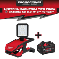 PROMO ABRIL: Linterna Milwaukee magnética tipo pinza M18™ ROVER™ (2358-20) 1500 lumens GRATIS: Batería M18™ FORGE™ XC 8.0 AMP