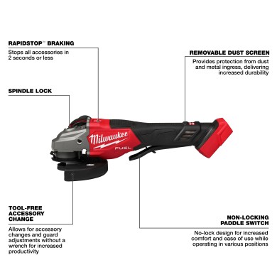 PROMO MILWAUKEE: Amoladora Milwaukee inalámbrica 4"1/2 - 6" M18™ (3670-20) GRATIS Batería M18™ FORGE™ 8.0 AMP