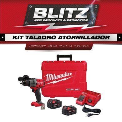 PROMO MILWAUKEE: Kit Taladro Atornillador Inalámbrico M18™ 1/2" (2903-22) + 2 baterías de 5.0 A.H