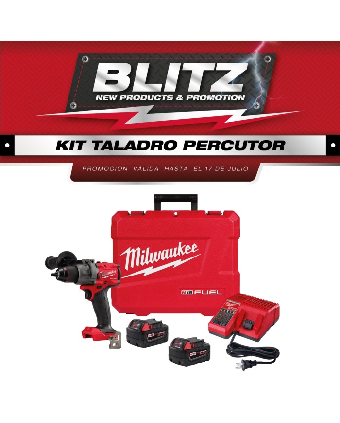 PROMO MILWAUKEE: Taladro inalámbrico percutor / atornillador 1/2"  M18 FUEL™ Milwaukee 2904-22