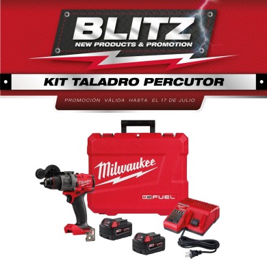 PROMO MILWAUKEE: Taladro inalámbrico percutor / atornillador 1/2"  M18 FUEL™ Milwaukee 2904-22