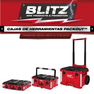 PROMO MILWAUKE: Caja rodante PACKOUT™ (48-22-8427)+ Caja PACKOUT 6" 5/8 (48-22-8424) +Caja PACKOUT 11" 1/8 (48-22-8425)