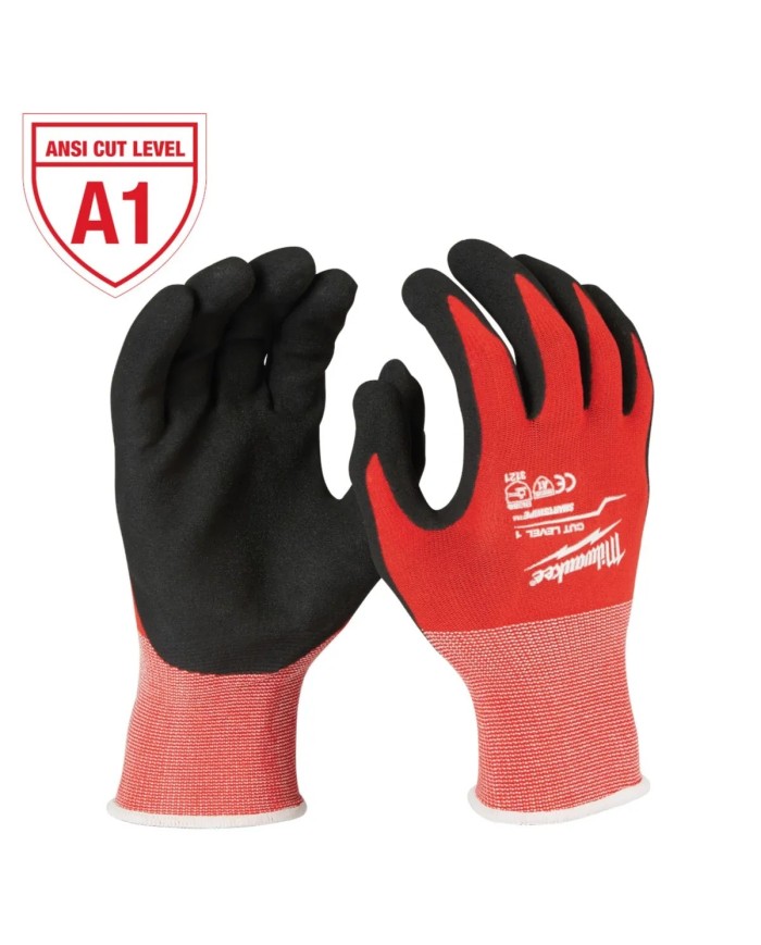PROMO MILWAUKE: Guantes de nitrilo nivel de corte 1 (Tallas S, M, L) 48-22-8901 Milwaukee