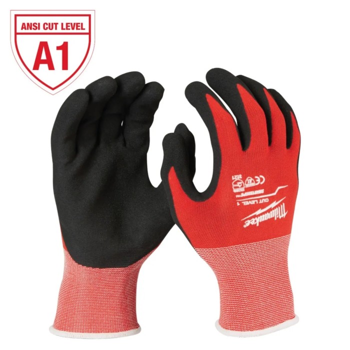 PROMO MILWAUKE: Guantes de nitrilo nivel de corte 1 (Tallas S, M, L) 48-22-8901 Milwaukee