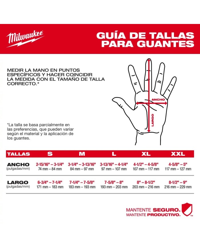 PROMO MILWAUKE: Guantes de nitrilo nivel de corte 1 (Tallas S, M, L) 48-22-8901 Milwaukee