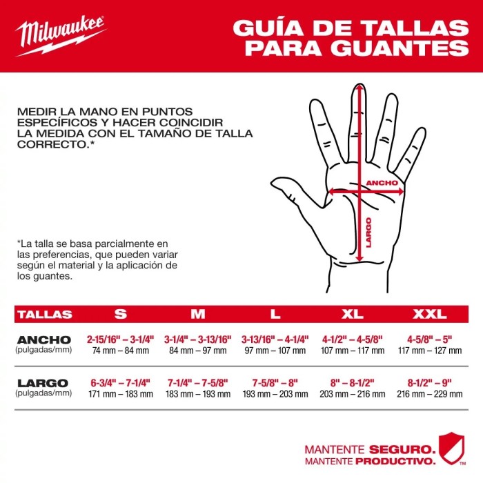 PROMO MILWAUKE: Guantes de nitrilo nivel de corte 1 (Tallas S, M, L) 48-22-8901 Milwaukee