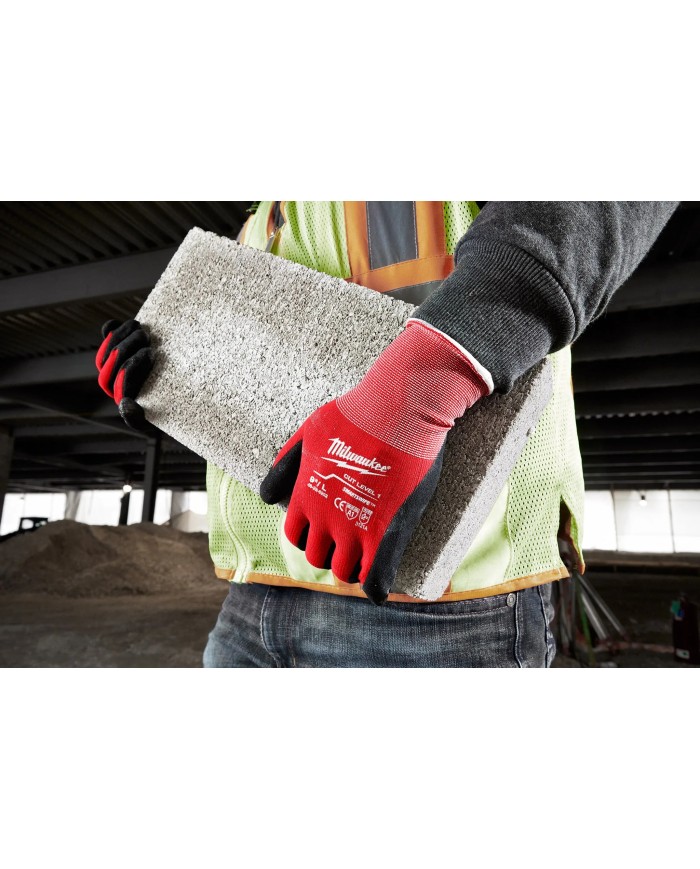 PROMO MILWAUKE: Guantes de nitrilo nivel de corte 1 (Tallas S, M, L) 48-22-8901 Milwaukee