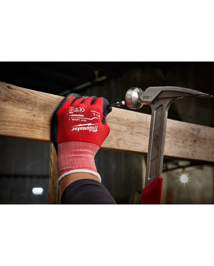 PROMO MILWAUKE: Guantes de nitrilo nivel de corte 1 (Tallas S, M, L) 48-22-8901 Milwaukee